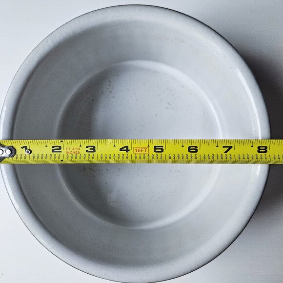 Bennington Potters Vermont Large 8" Souffle Dish - Black and White c.1960s USA - Picture 7 of 8